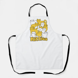 Chubby Kitties Design - Adorable Cat Art Apron