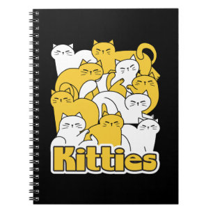 Chubby Kitties Design - Adorable Cat Art Notebook
