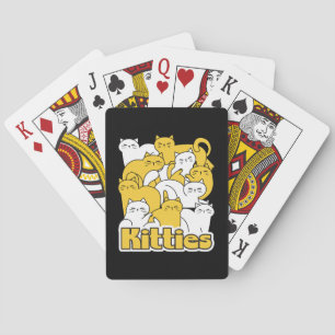 Chubby Kitties Design - Adorable Cat Art Playing Cards