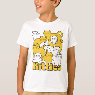 Chubby Kitties Design - Adorable Cat Art T-Shirt