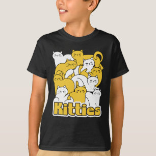 Chubby Kitties Design - Adorable Cat Art T-Shirt