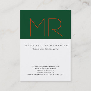 Chubby Orange Green White Clean Business Card