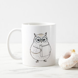 Chubby Owl Librarian Mug - Funny Librarian Gift