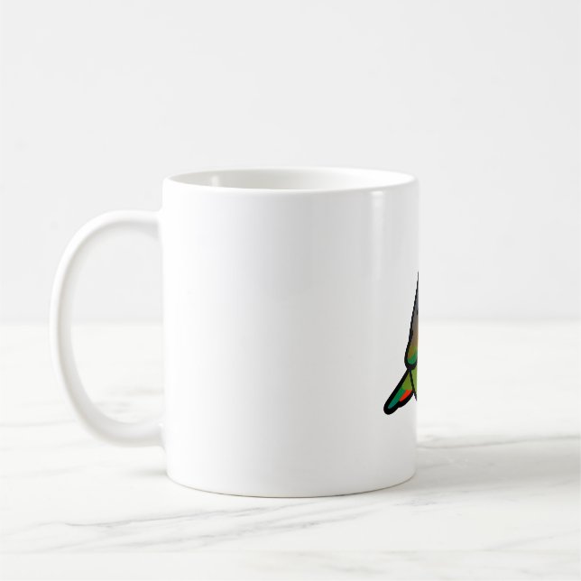 Chubby Pionus Maximilian Scaly-headed Parrot Coffee Mug (Left)