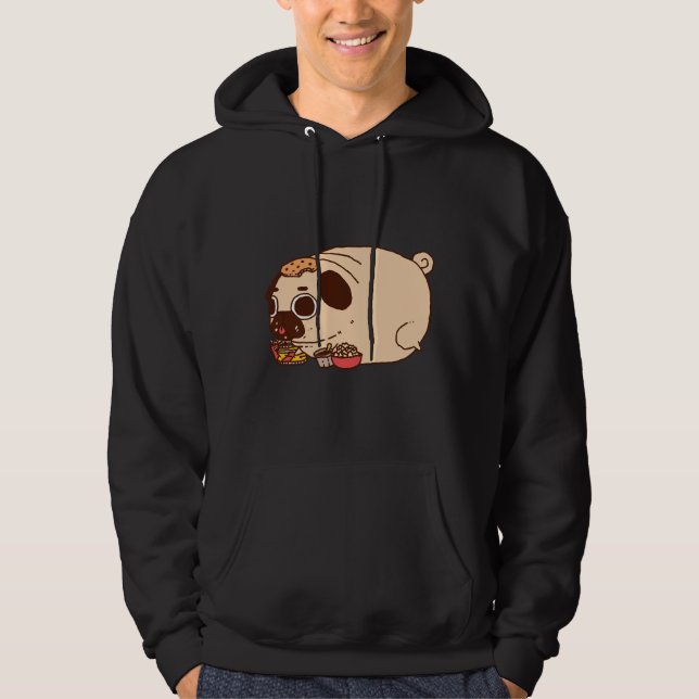 chubby pug eating Classic T-Shirt 886 Hoodie (Front)