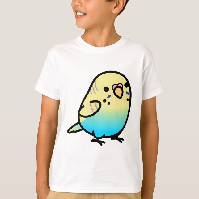 Chubby Rainbow Spangle Budgie - Female T-Shirt (Front)
