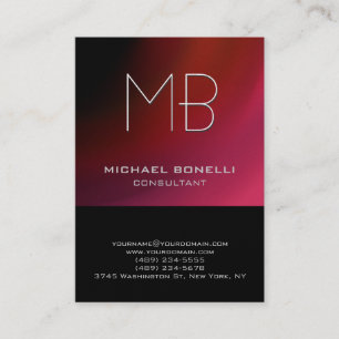 Chubby red pink purple black business card