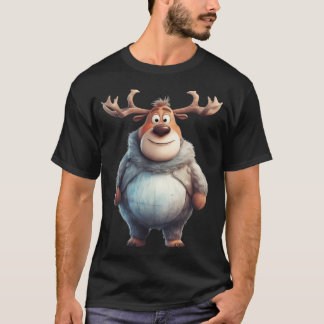 Chubby Reindeer During Christmas.   Number 1 T-Shirt