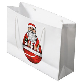 Chubby Rolly Polly Santa Large Gift Bag