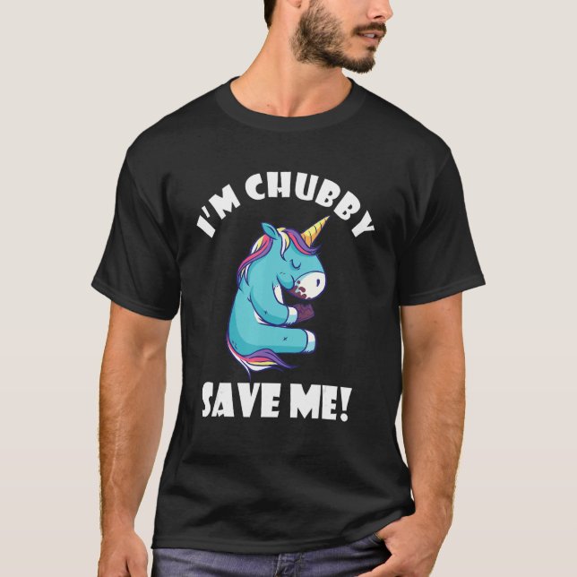 Chubby Save Me Animal Rights Rhinoceros Unicorn Rh T-Shirt (Front)