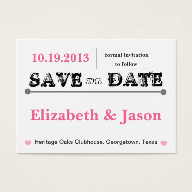 Chubby Save the Date Cards (Front)