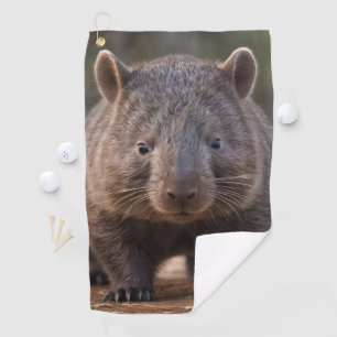 Chubby The Australian Wombat,  Golf Towel