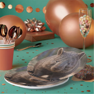 Chubby The Australian Wombat,  Paper Plate