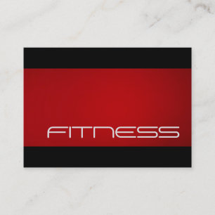 Chubby Trend Black Red Fitness Sport Business Card