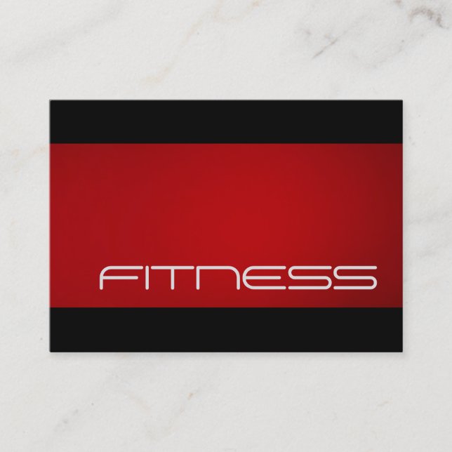Chubby Trend Black Red Fitness Sport Business Card (Front)