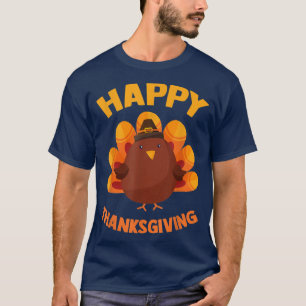 Chubby Turkey Feast Joke Funny Happy Thanksgiving T-Shirt