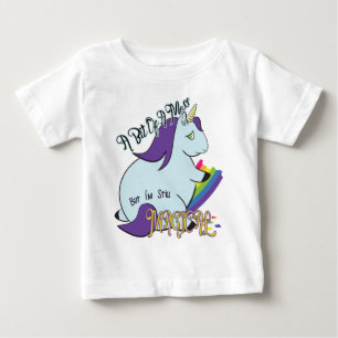 Chubby Unicorn Eating a Rainbow - A Magical Mess Baby T-Shirt