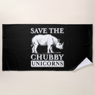Chubby Unicorns         Beach Towel