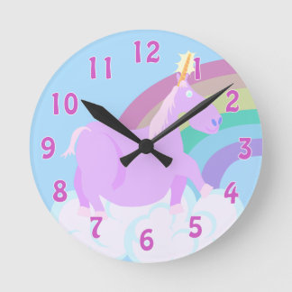 Chubby Unicorns Need Love Too Round Clock
