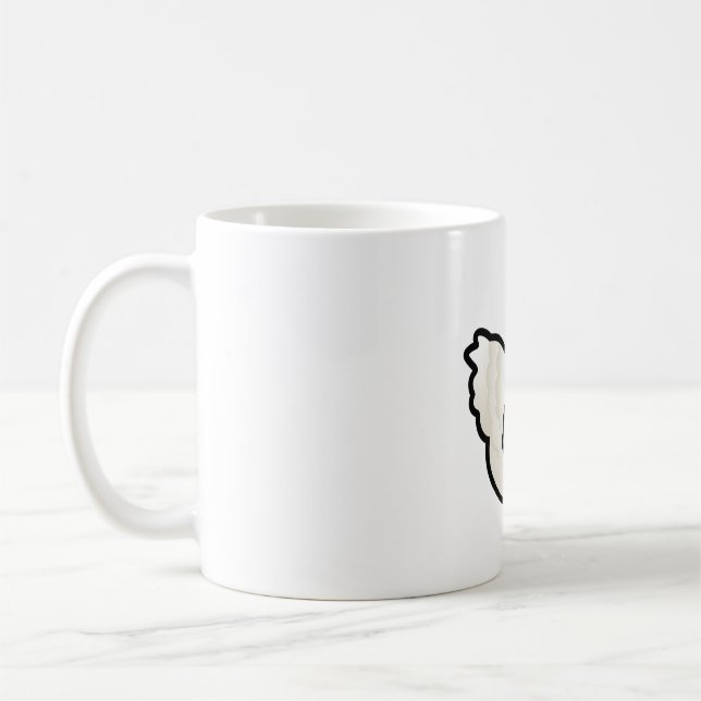 Chubby White Chicken Coffee Mug (Left)