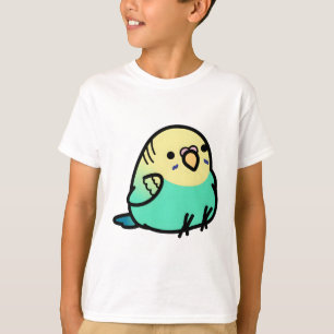 Chubby Yellow and Green Blue Budgie T-Shirt