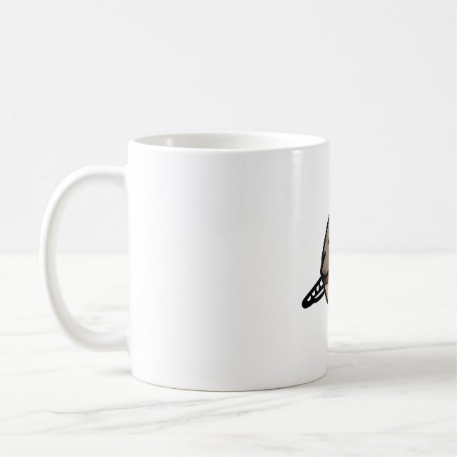 Chubby Zebra Finch with Orange Feet Coffee Mug (Left)