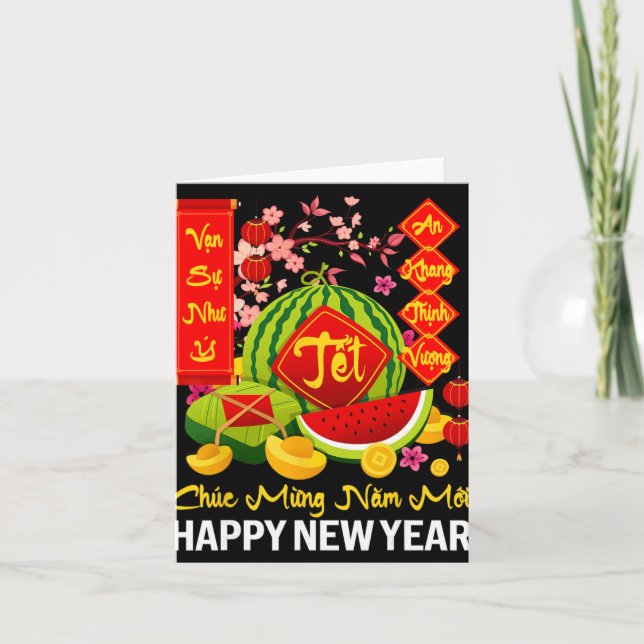 Chuc Mung Nam Moi Happy Lunar New Year Vietnamese  Card (Front)