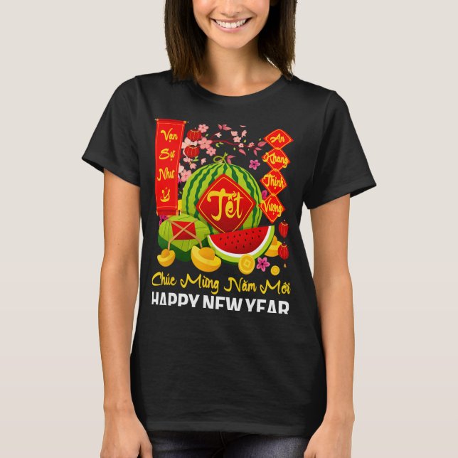 Chuc Mung Nam Moi Happy Lunar New Year Vietnamese  T-Shirt (Front)
