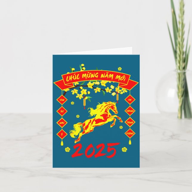 Chuc Mung Nam Moi Happy Vietnamese Lunar New Year  Card (Front)