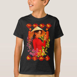 Chuc Mung Nam Moi Tet Binh Ngo 2026 Vietnamese Gir T-Shirt