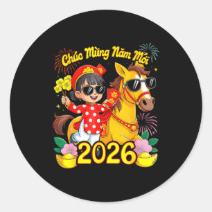 Chuc Mung Nam Moi Vietnamese Lunar New Year Tet 20 Classic Round Sticker