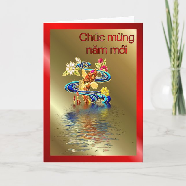 Chuc Mung Nam Moi Vietnamese New Year  Lunar Year Holiday Card (Front)