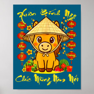 Chuc Mung Nam Moi Vietnamese New Year Of The Horse Poster