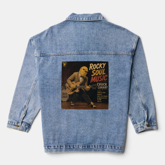 Chuck Canary Album: a Parody Denim Jacket (Back)