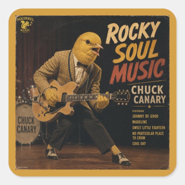 Chuck Canary Album: a Parody Square Sticker (Front)