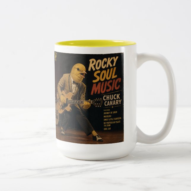 Chuck Canary Album: a Parody Two-Tone Coffee Mug (Right)