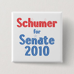Chuck Schumer for Senate 2010 Star Design 15 Cm Square Badge