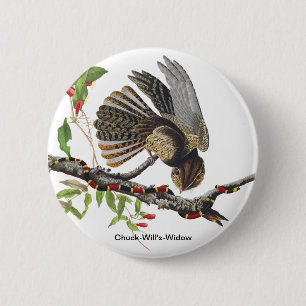 Chuck-Will's-Widow, Audubon, Birder, Bird 6 Cm Round Badge