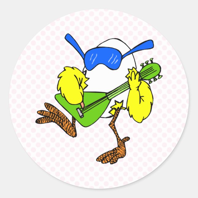 Chuckie Chicken Classic Round Sticker (Front)