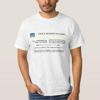 CHUCK'S  BUSINESS CARDS T-Shirt