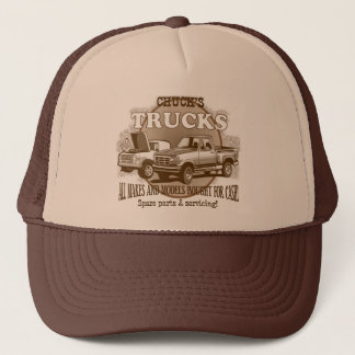 'Chuck's Trucks' Brown and Tan trucker cap