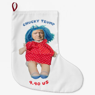 Chucky Donald Trump Doll Large Christmas Stocking