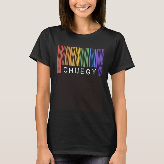 Chuegy Gay Pride Flag Barcode LGBTQ  Joke Slang T-Shirt (Front)