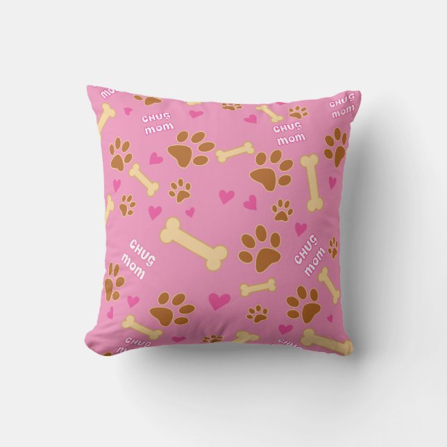 Chug Dog Breed Mum Gift Idea Cushion (Front)