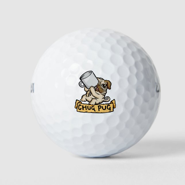Chug Pug Golf Balls (Front)