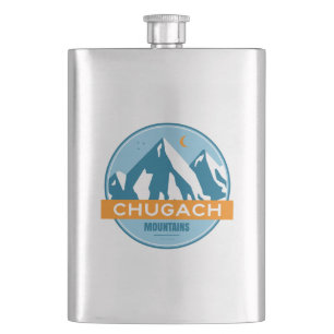 Chugach Mountains Alaska Hip Flask