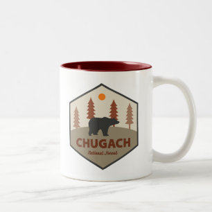 Chugach National Forest Alaska Bear Two-Tone Coffee Mug