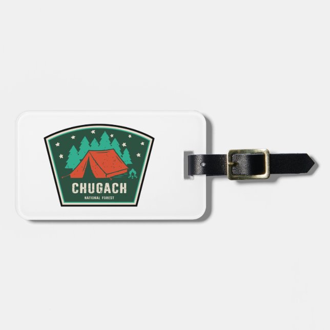 Chugach National Forest Camping Luggage Tag (Front Horizontal)