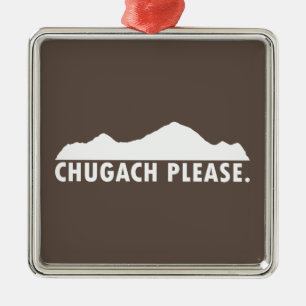 Chugach Please Metal Tree Decoration