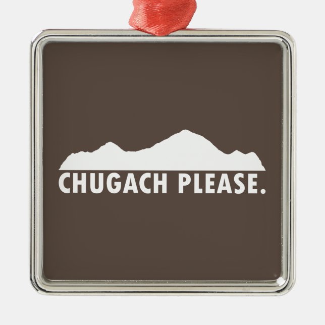 Chugach Please Metal Tree Decoration (Front)